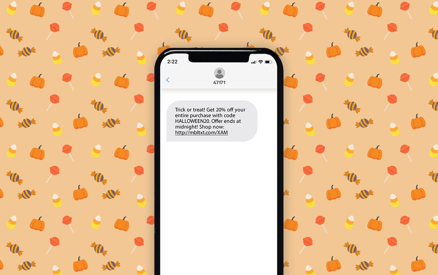 Halloween example text message
