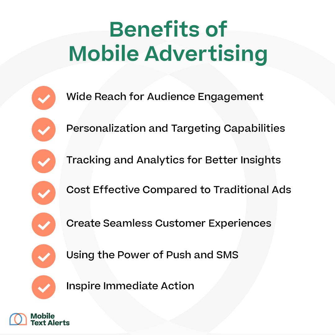 Benefits of Mobile Advertising infographic