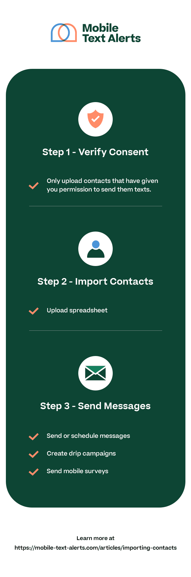 Checklist for importing contacts