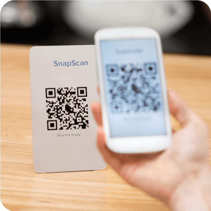 Capturing a QR code at a table