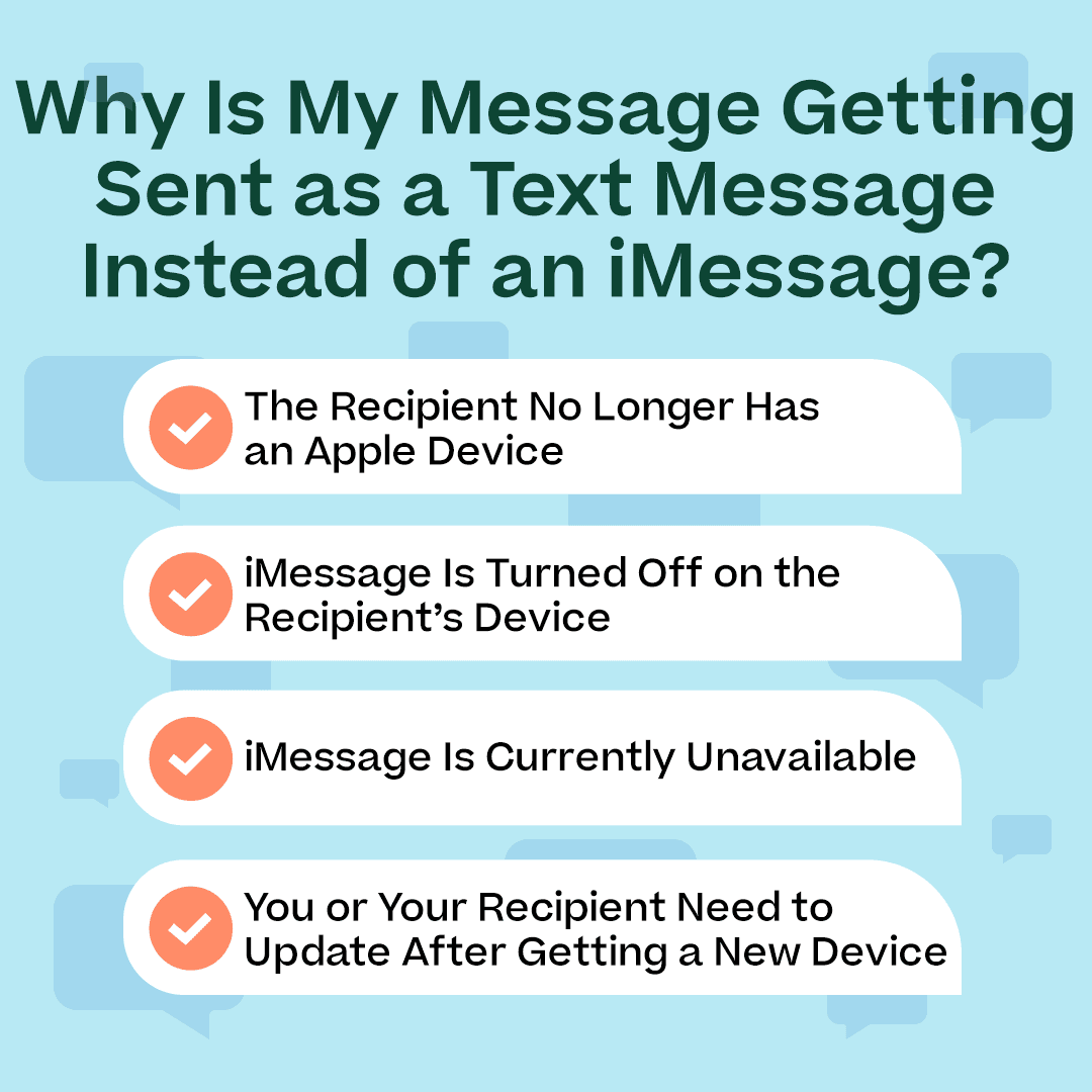 Why Is My Message Getting Sent as a Text Message Instead of an iMessage?